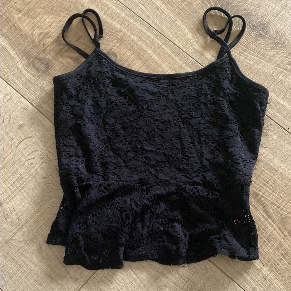 Elegant Black Lace Women's Top